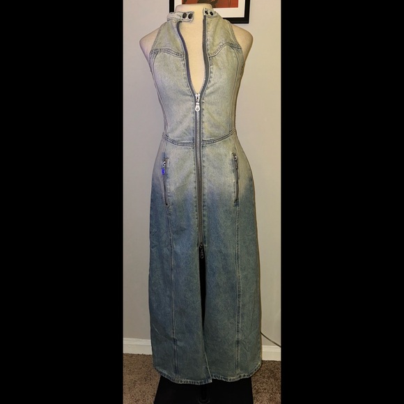 The Ragged Priest Denim - The Ragged Priest ‘MOTOR’ Denim Midi Dress NWT UK 10 US 6 M